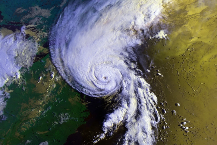 Cyclone image from the sky on the radar