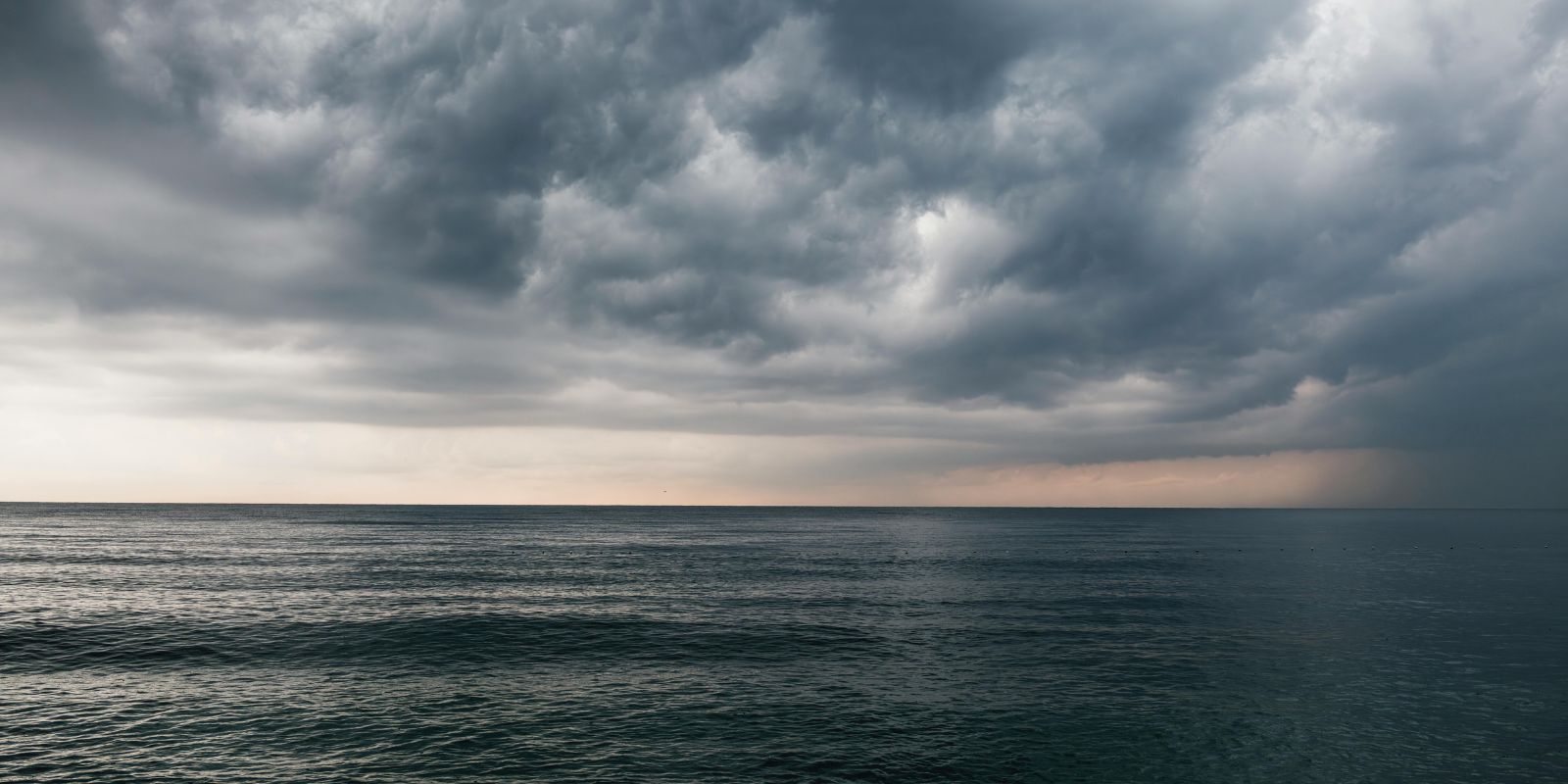 Stormy clouds over the sea
