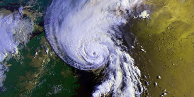 Cyclone image from the sky on the radar